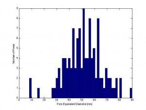 Pore Histogram from Perimeter