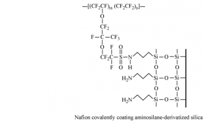 Covalent coating of Nafion
