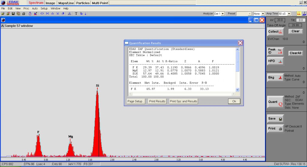 57 - 180s etch. Large Silicon Signal.