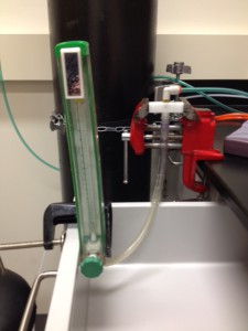 Displayed is the mechanism of the burst pressure testing of assembled SepCons