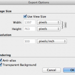Export the viewing area as a .tiff