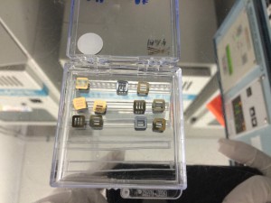 Top Row - control gold+npn and Pt+npn. Middle Row - etched gold and Pt nanomembranes.  Bottom Row - Etched NPN nanomembranes.