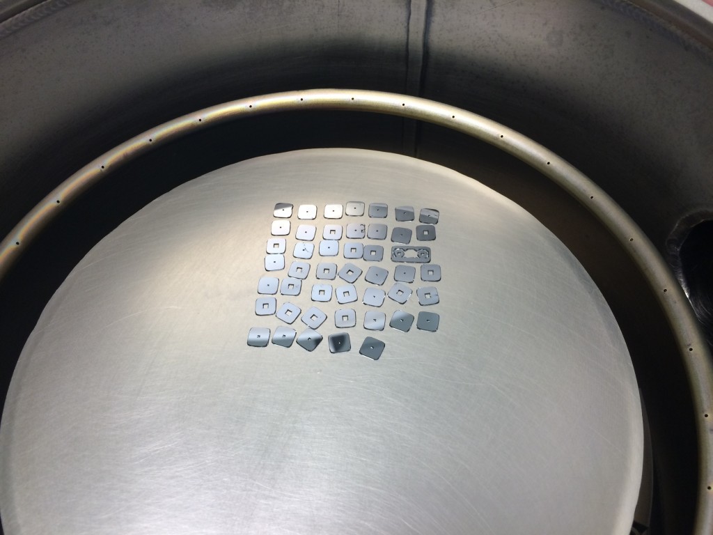 Position in  the etch chamber