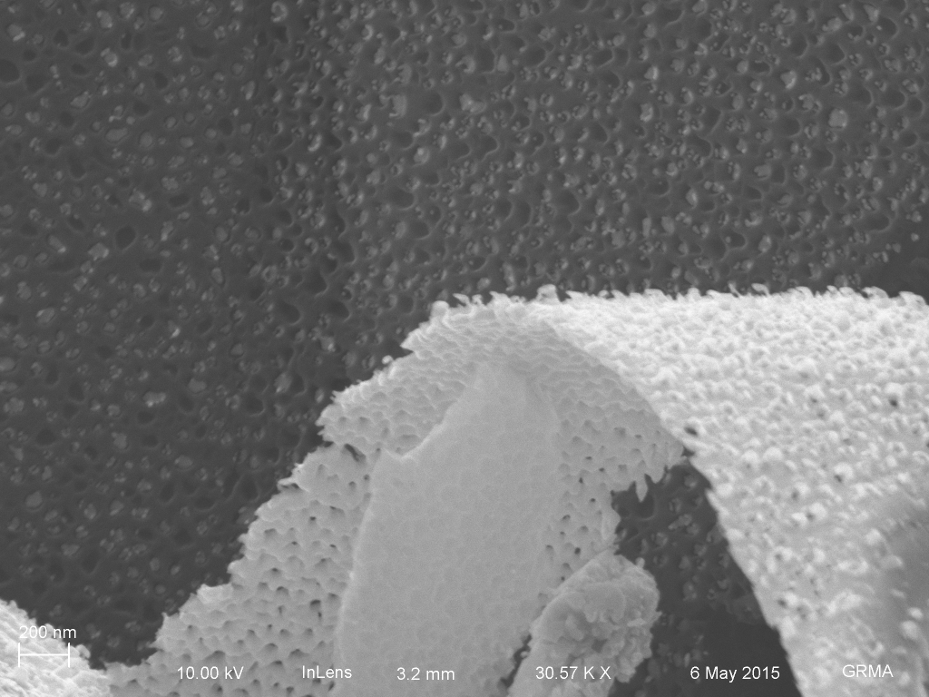 Au 75 second etch, looping back on itself, free of the nitride substrate