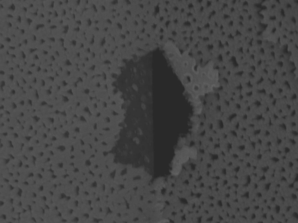 Free standing (right), anchored membrane (left)