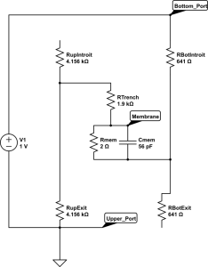 iBidi Device equivalent circuit, with NPN chip inserted