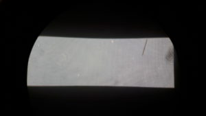 Membrane before and after the flow.