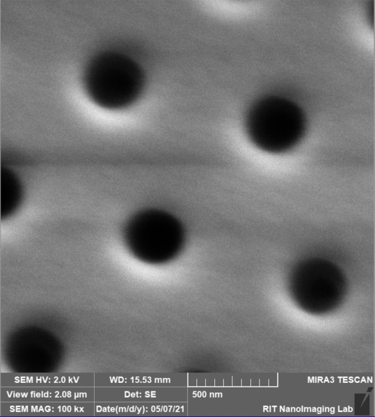 Figure 3: A 100 nm PAR deposition on top of PR